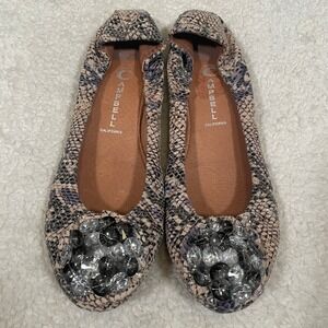 Jeffrey Campbell Turtle Ballet Flats Snakeskin Embellished Rhinestone Scrunch 11